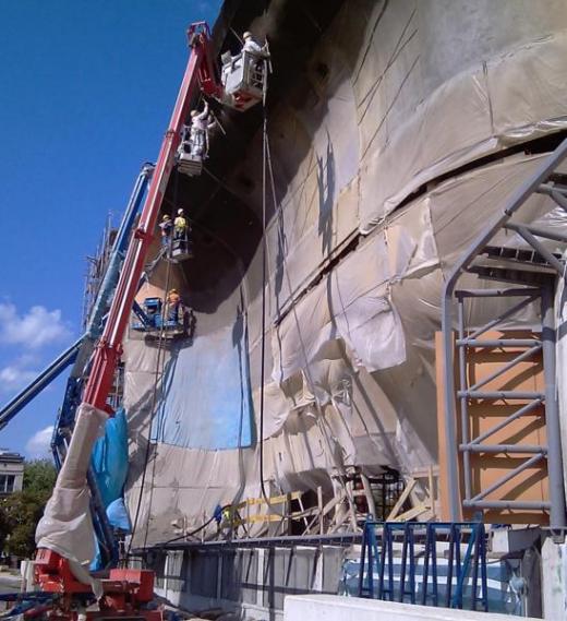 The biggest curvilinear wall structure in Europe performed using shotcrete technology